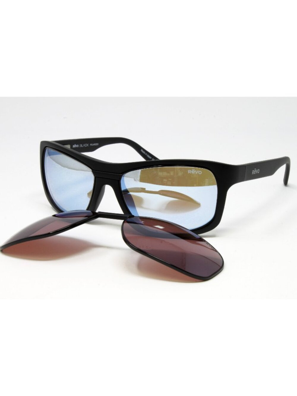 Revo Sunglasses Genesis Sport Wrap W/Interchangeable Lens RE1188-01BLP+GO 57mm
